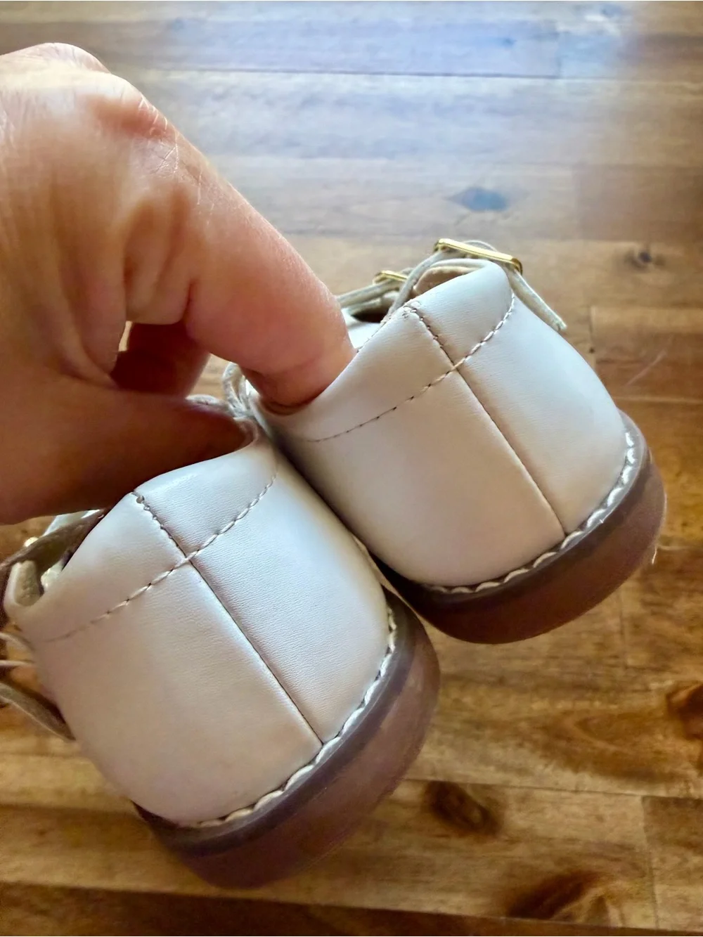 Footmates Girls Danielle White Leather Mary Jane Shoes Toddler Size 9